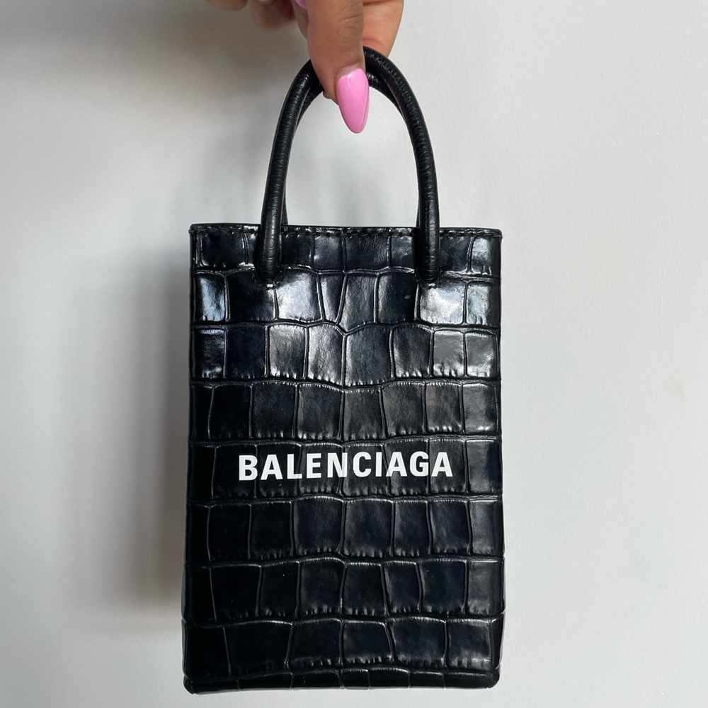 Balenciaga mini phone tote